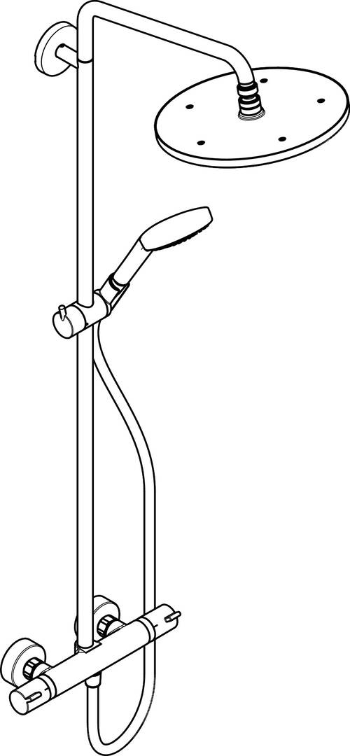 Showerpipe 280 1jet with thermostat