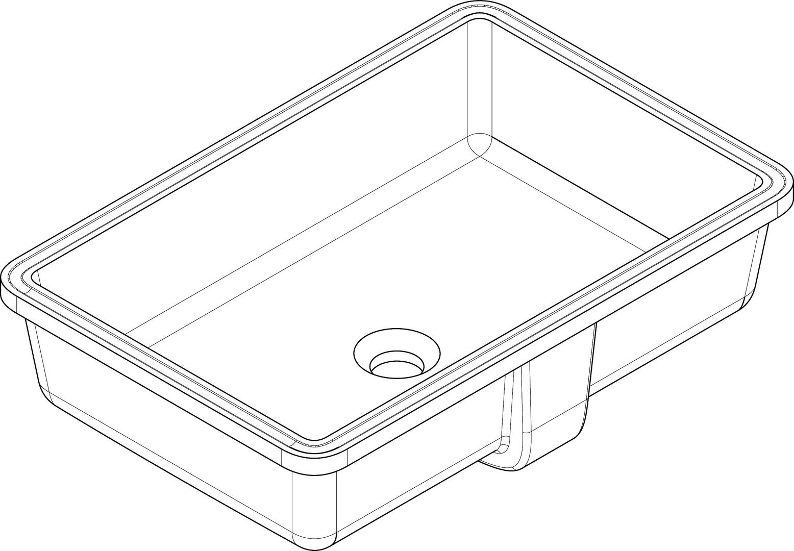 台下盆550x350mm，不带龙头安装孔