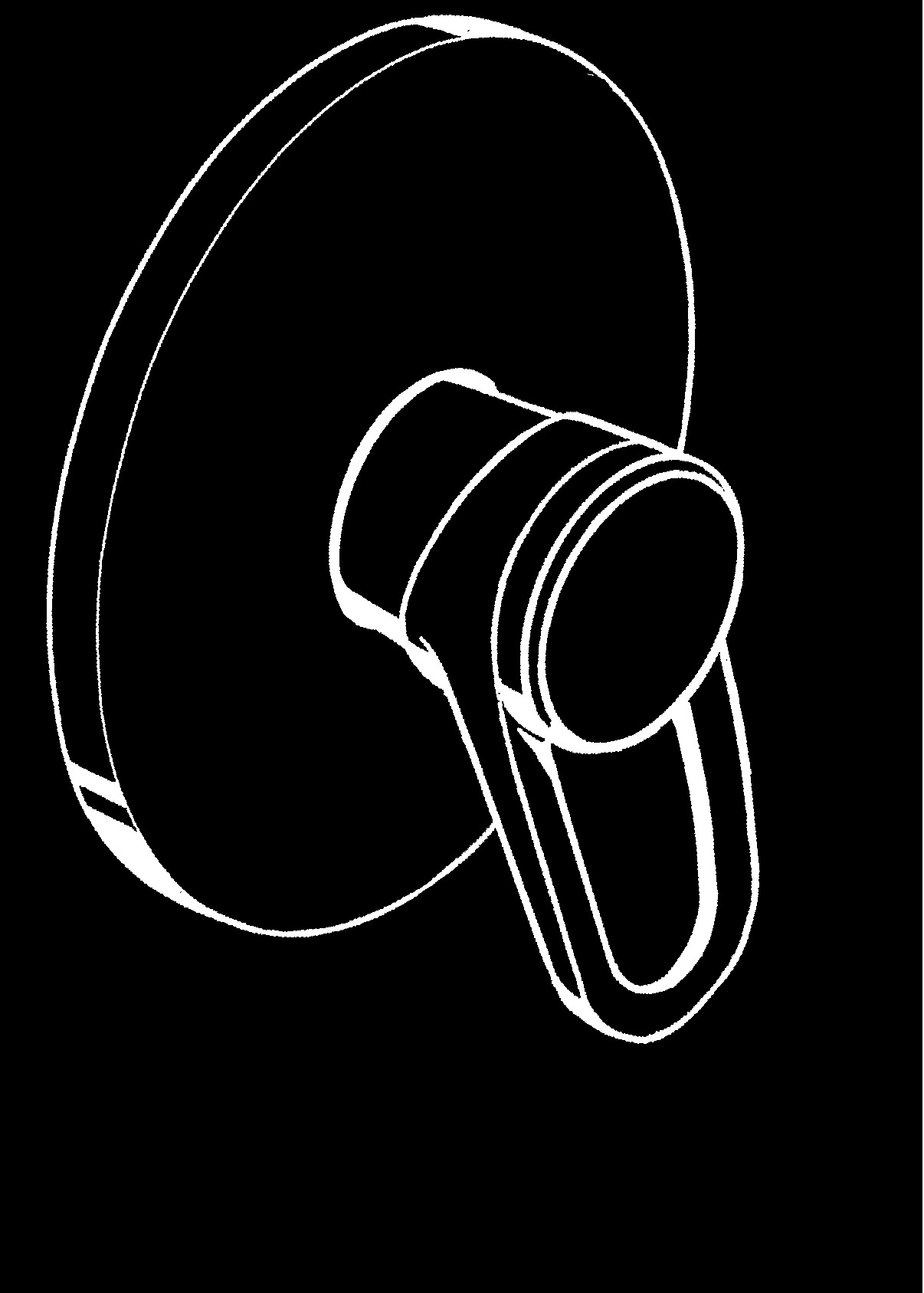 Afbouwdeel ééngreeps inbouw douchemengkraan