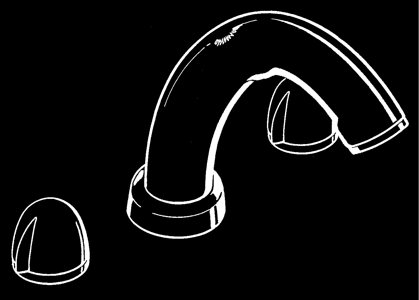 Finish Set for 3 Hole Bath Mixer