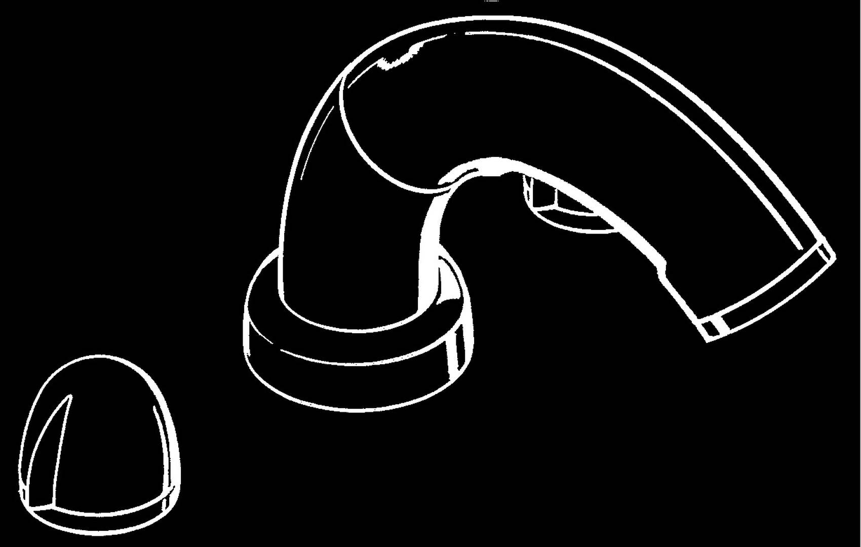 3-Hole Rim-Mounted Bath Mixer