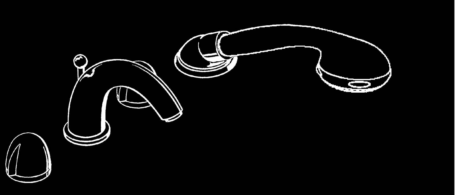 4-Hole Tile Mounted Bath Mixer