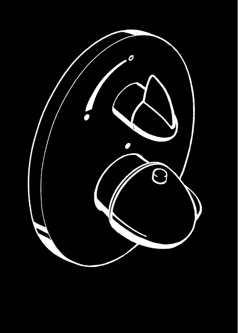 Afbouwdeel E inbouw thermostaat met stopkraan