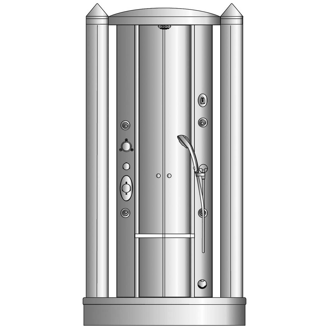 Duschtempel 115 ML 40 Steam Eckversion