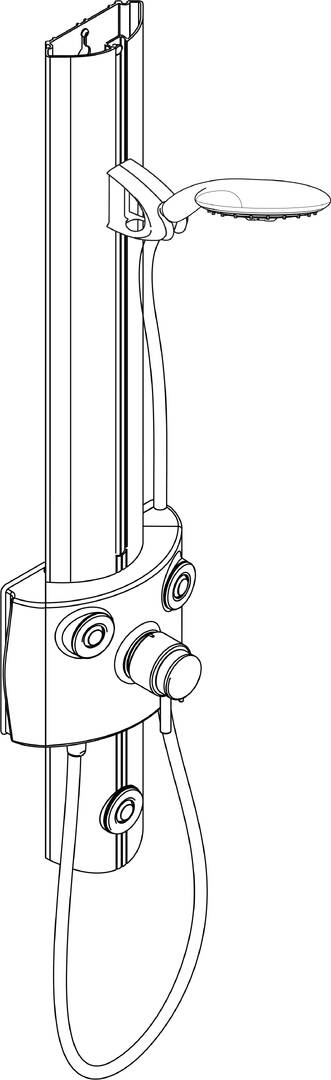 HG Shower panel Pharo Lago with hand