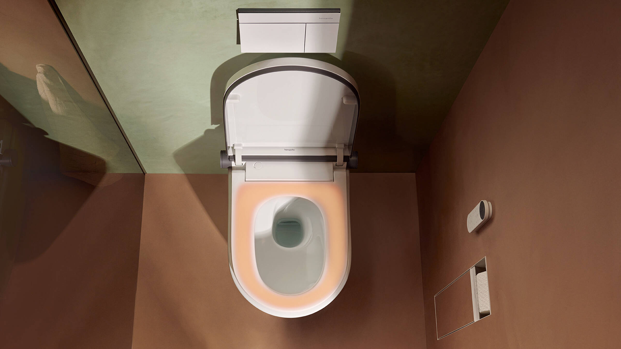 Soothingly warmed toilet seat