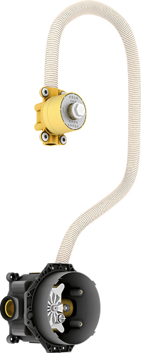 Basic set for electronic basin mixer for concealed installation wall-mounted