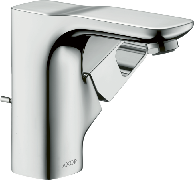 ééngreeps wastafelmengkraan 110 met afvoer met trekstang