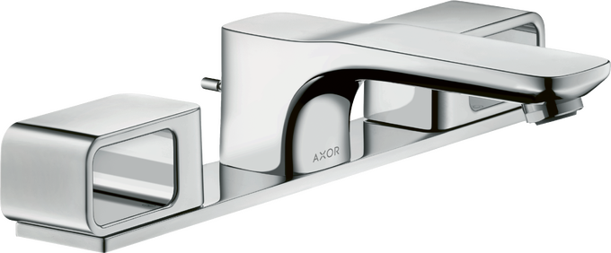 AXOR Urquiola Mélangeur de lavabo 3 trous 50 avec plaque avec tirette et vidage — 11040000