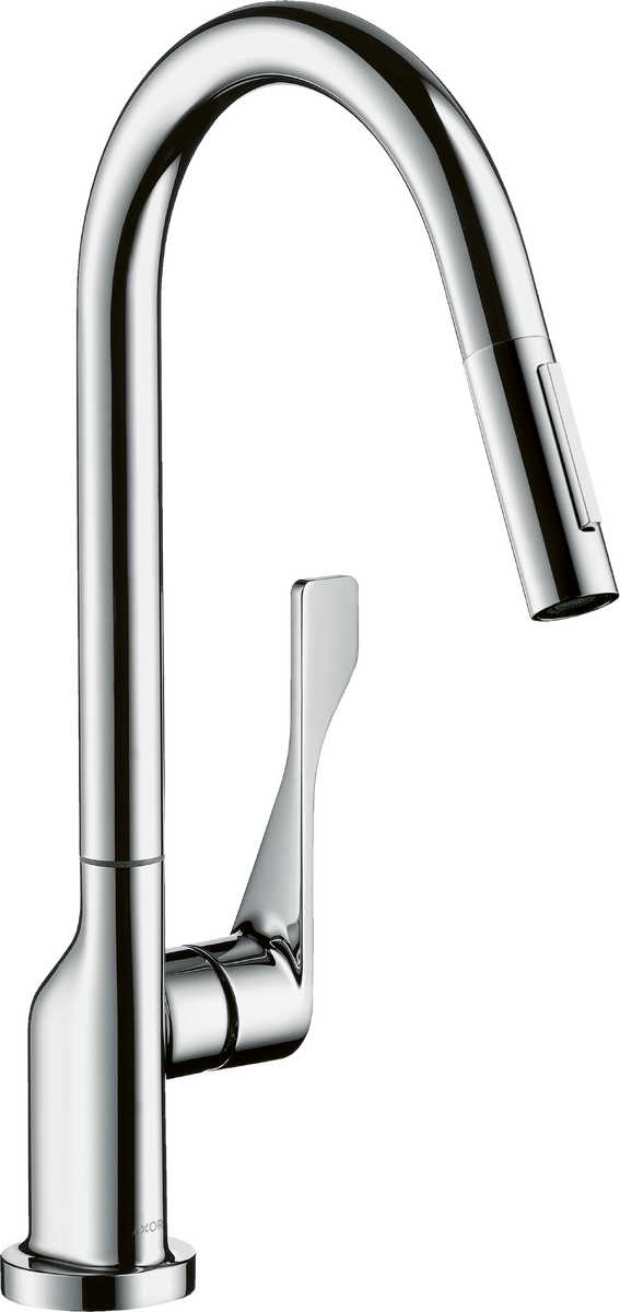 AXOR Kitchen mixers: AXOR Citterio, Single lever kitchen mixer 250 with pull-out spray, Item No. 39835000 AXOR Kitchen mixers: AXOR Citterio, Single lever kitchen mixer 250 with pull-out spray, Item No. 39835000