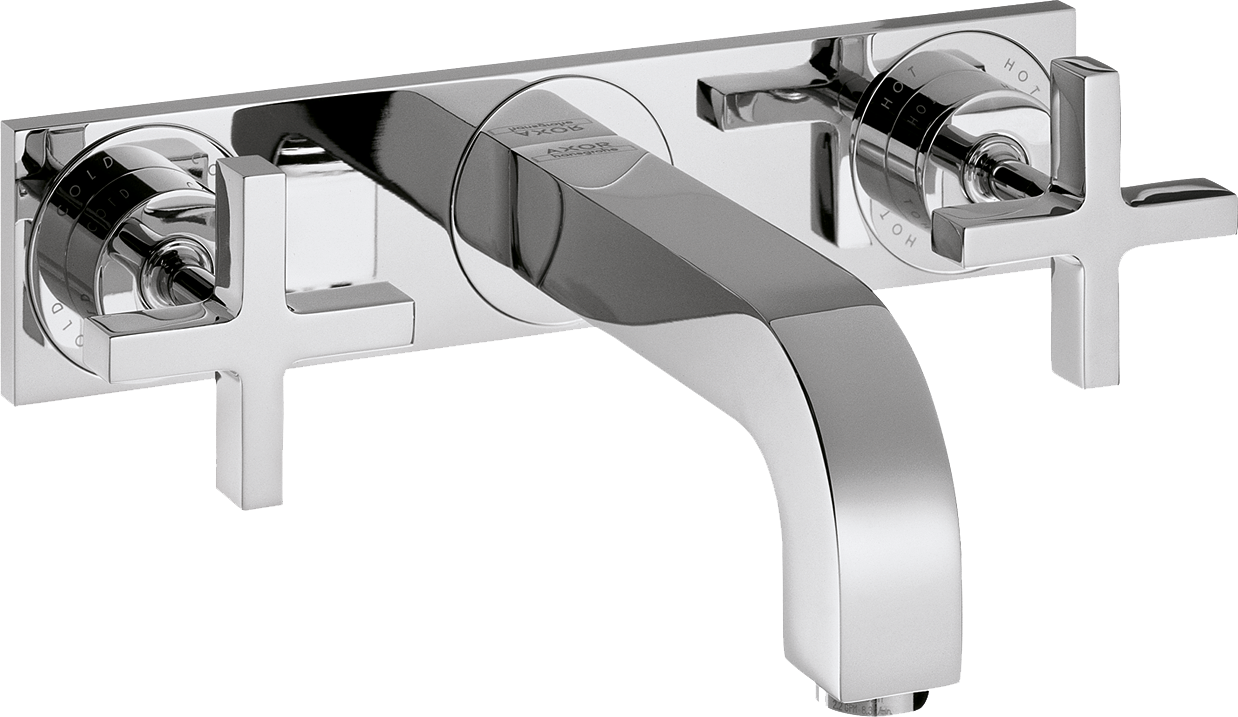 3-hole basin mixer for concealed installation wall-mounted with spout 226 mm