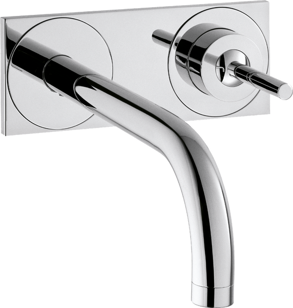 Einhebel-Waschtischmischer Unterputz für Wandmontage mit Auslauf 225 mm und Platte