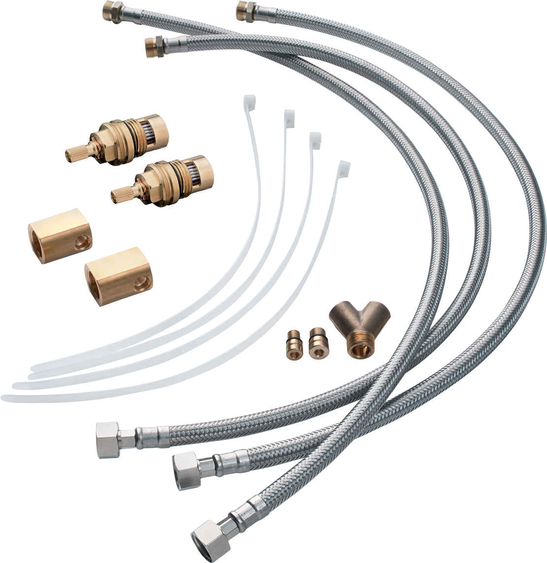 Set de rallonge pour flexibles pour mélangeur 3 trous