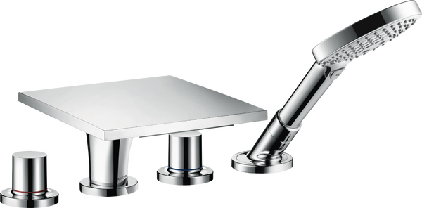 4-hole tile mounted bath mixer