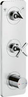 Thermostatic module 380/120 for concealed installation for 2 functions with plate Thermostatic module 380/120 for concealed installation for 2 functions with plate