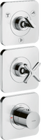 Thermostatic module 380/120 for concealed installation for 3 functions with escutcheons Thermostatic module 380/120 for concealed installation for 3 functions with escutcheons