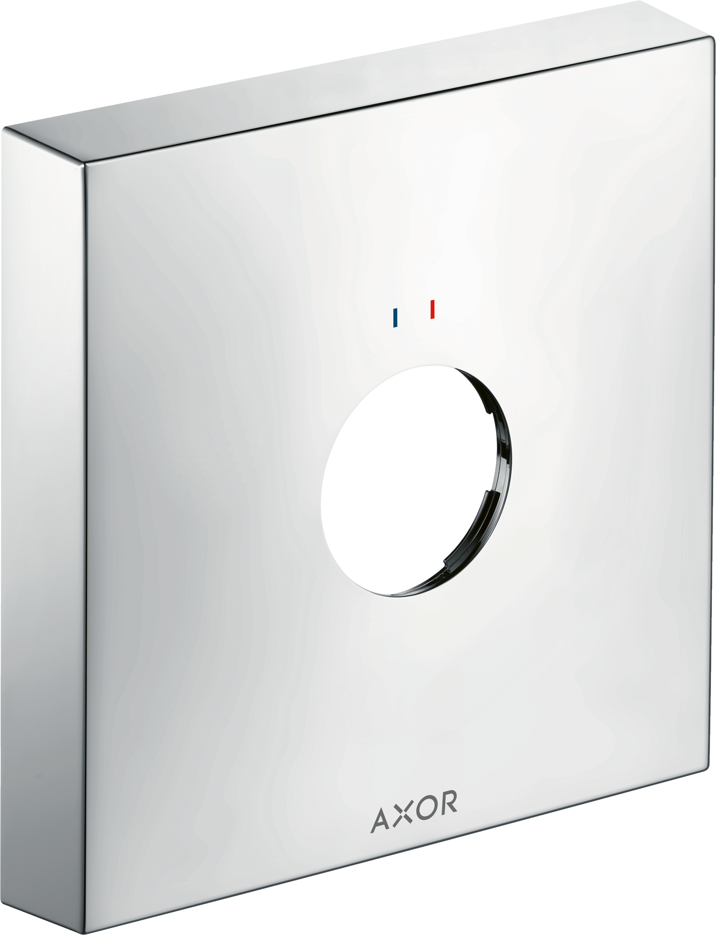 Verlängerungsrosette eckig 1-Loch rot blau