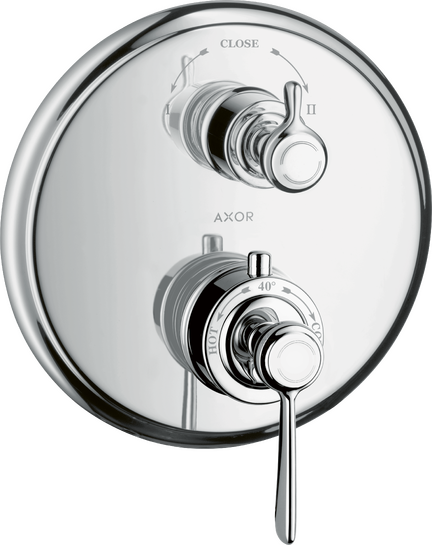 Termostat til innbygging med vingegrep og avsperring/vender