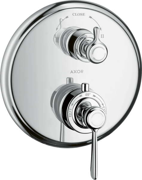 Thermostat for concealed installation with lever landle and shut-off/ diverter valve