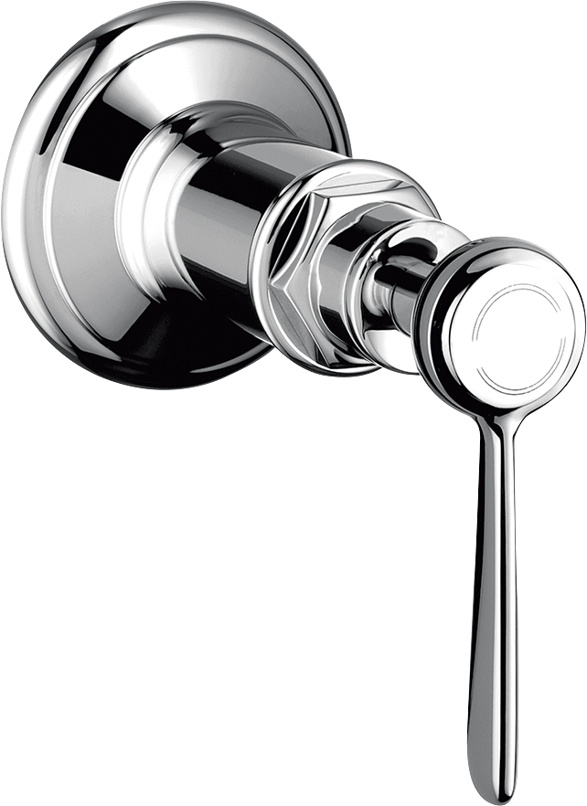 Shut-off valve for concealed installation with lever handle