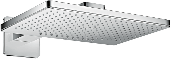 Overhead shower 460/300 2jet with shower arm and softsquare escutcheon