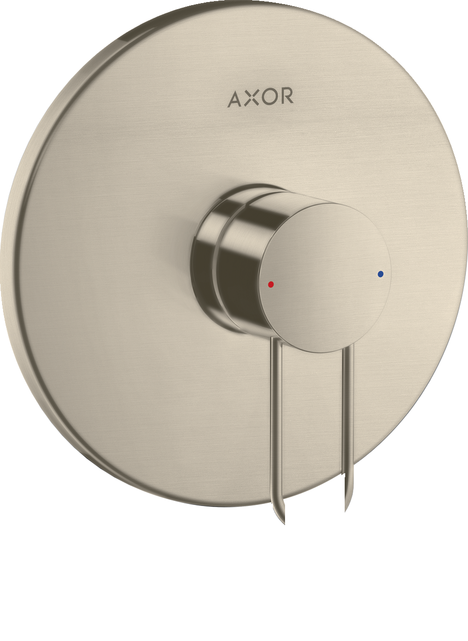 Single lever shower mixer for concealed installation with loop handle