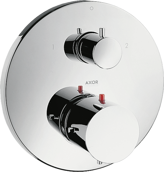 Thermostat for concealed installation with shut-off/ diverter valve