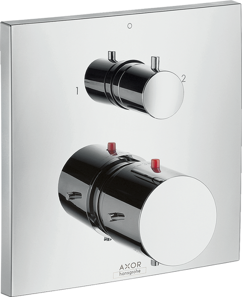 Thermostat for concealed installation with shut-off/ diverter valve