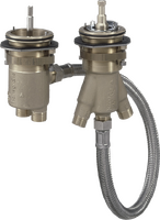 Basic set for 2-hole rim mounted thermostatic bath mixer Basic set for 2-hole rim mounted thermostatic bath mixer