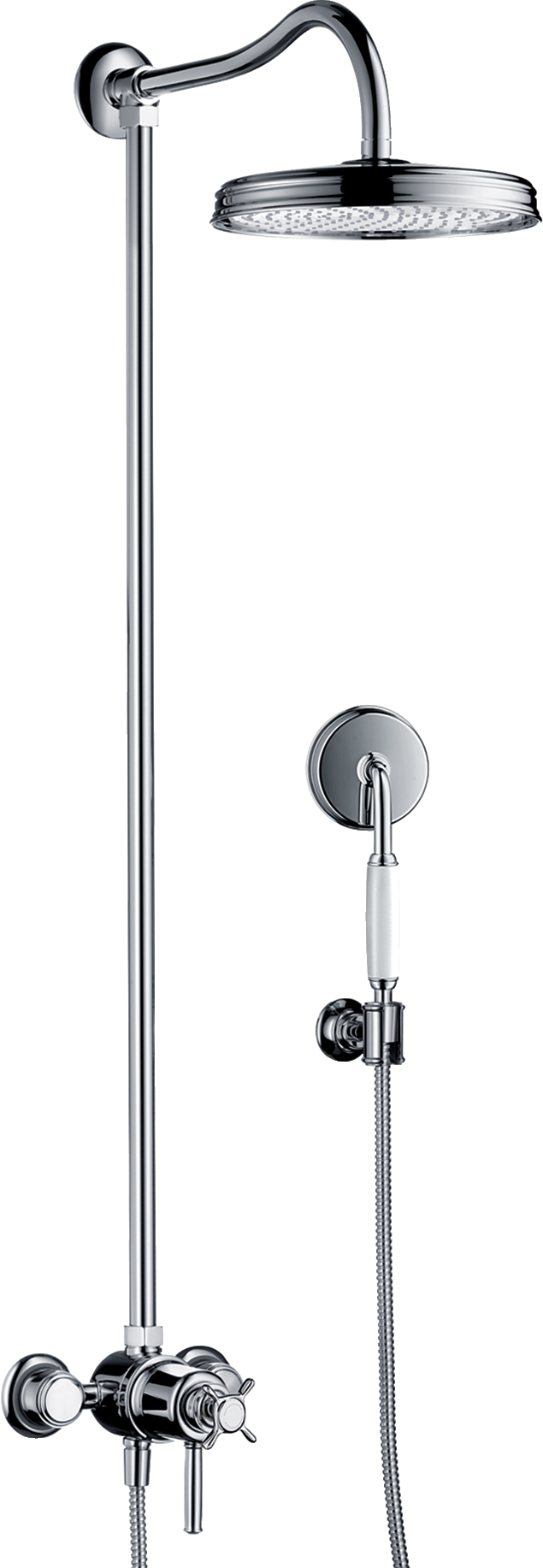Showerpipe mit Thermostat und 1jet Kopfbrause EcoSmart