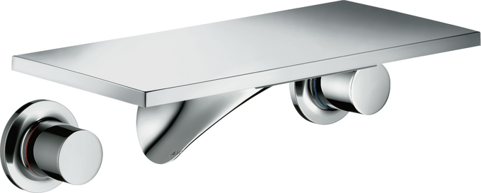 AXOR Massaud Mélangeur de lavabo 3 trous encastré pour montage mural bec 170 mm, bonde à écoulement libre — 18112340