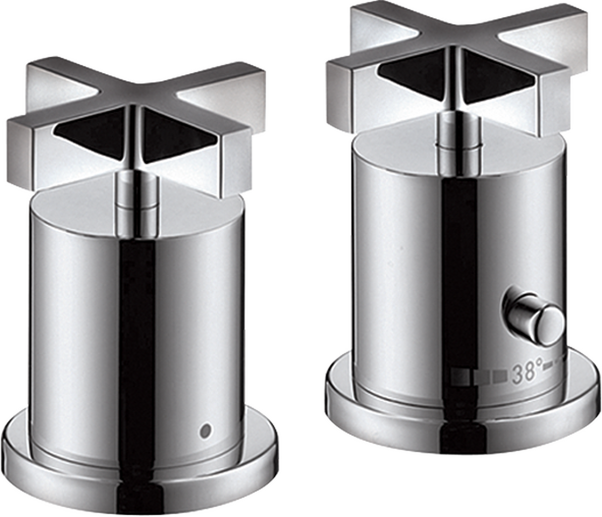 2-Loch Wannenrandthermostat mit Kreuzgriffen