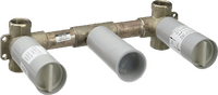 Basic set for 3-hole basin mixer for concealed installation wall-mounted Basic set for 3-hole basin mixer for concealed installation wall-mounted
