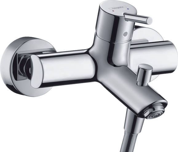 Single lever bath mixer for exposed installation