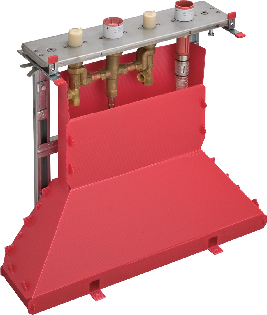 Basic set for 4-hole tile mounted bath mixer