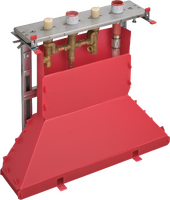 Corps d'encastrement pour batterie mélangeur 4 trous sur plage de carrelage