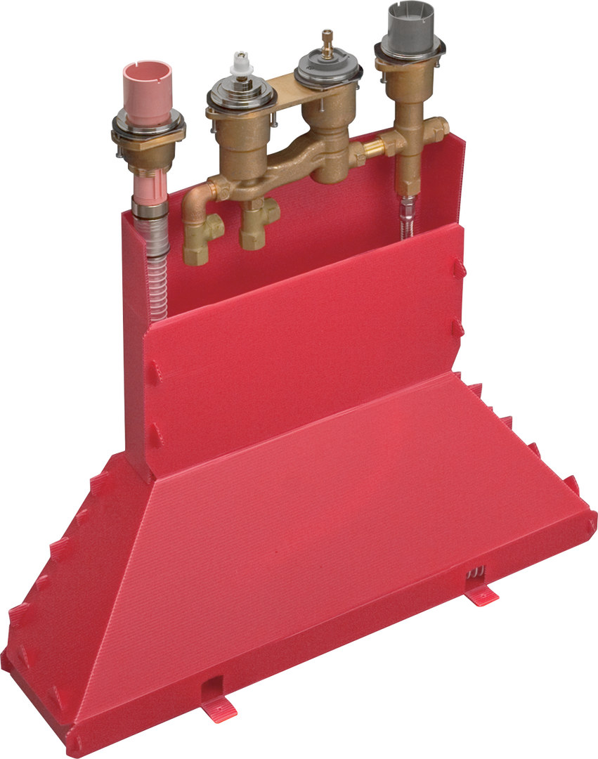 Basic set for 4-hole rim mounted bath thermostat