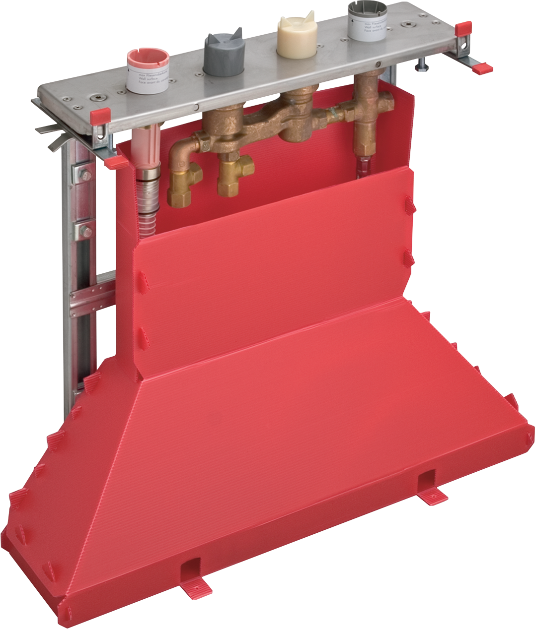 暗装预埋件，四孔周边安装恒温浴缸龙头