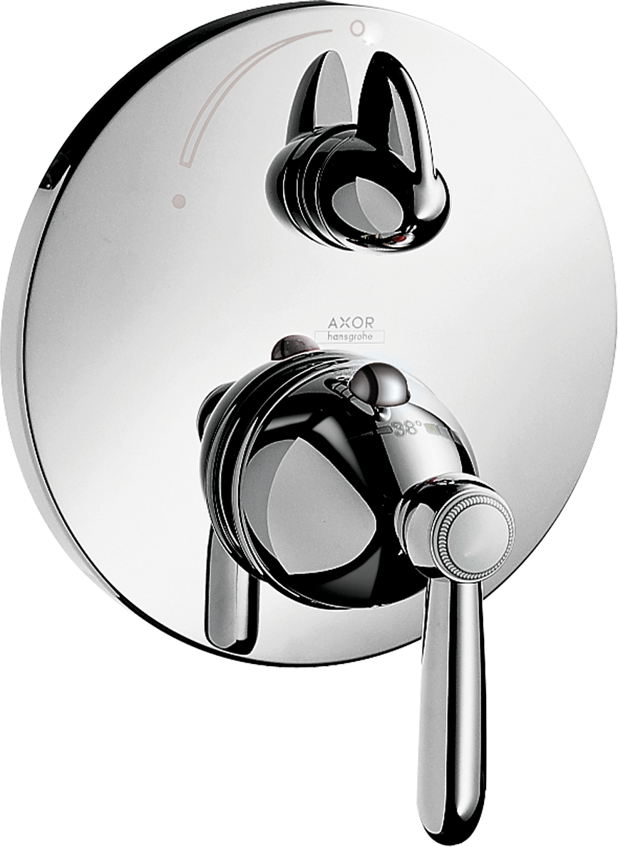 Set de finition pour mitigeur thermostatique encastré avec robinet d'arrêt