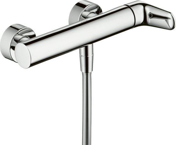 Single lever manual shower mixer for exposed installation