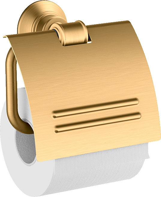 Toilet paper holder with cover