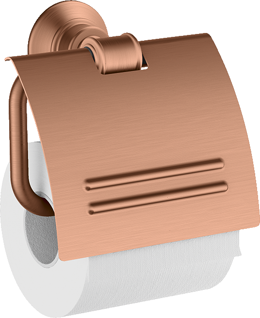 Toilet paper holder with cover