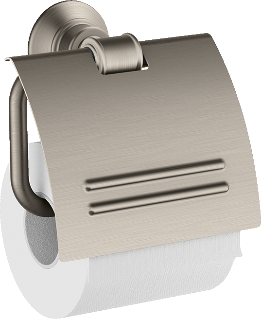 Toilet paper holder with cover