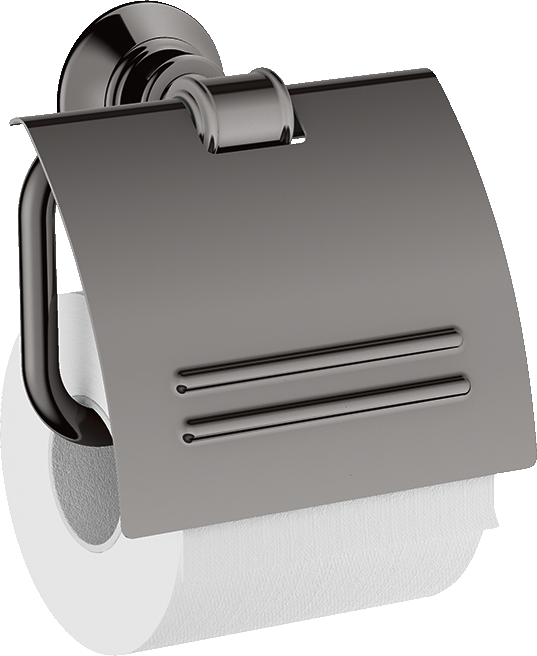 Toilet paper holder with cover