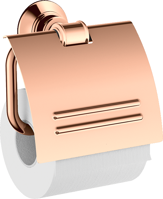 Toilet paper holder with cover