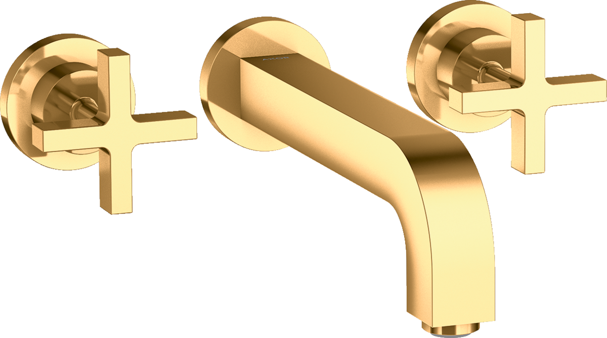 3-hole basin mixer for concealed installation wall-mounted with spout 222 mm