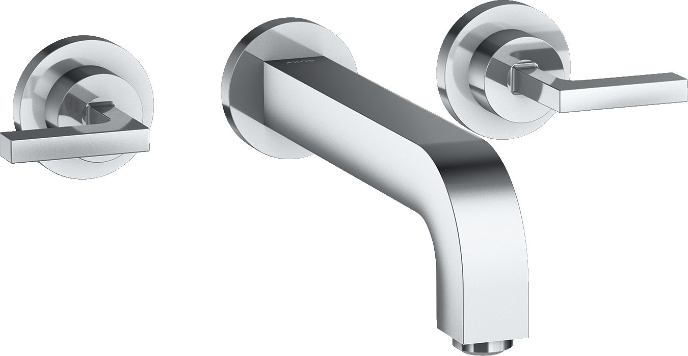 3-hole basin mixer for concealed installation wall-mounted with spout 222 mm