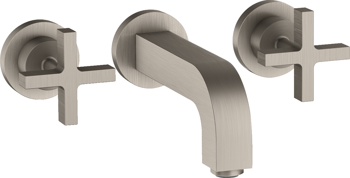 3-hole basin mixer for concealed installation wall-mounted with spout 162 mm