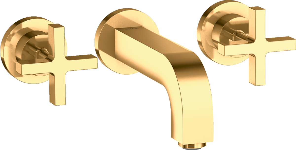 3-hole basin mixer for concealed installation wall-mounted with spout 162 mm