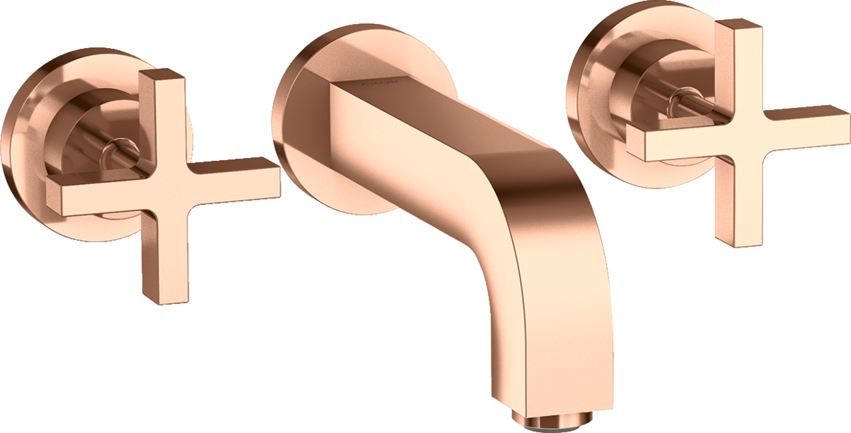 3-hole basin mixer for concealed installation wall-mounted with spout 162 mm